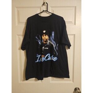 ICE CUBE T Shirt Mens Size 2XL Black Short Sleeve 100% Cotton Crew Neck Rap NWA